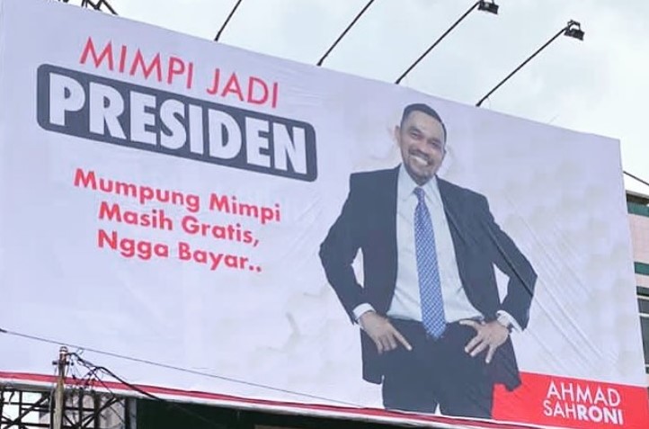 Sahroni Bermimpi Jadi Presiden