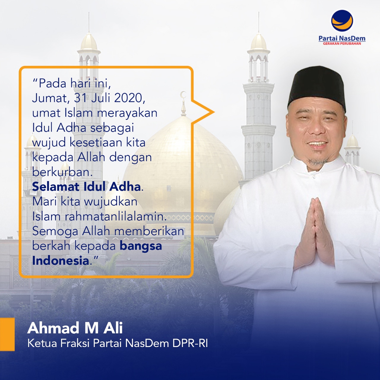 Ahmad M Ali - Ketua Fraksi NasDem DPR RI