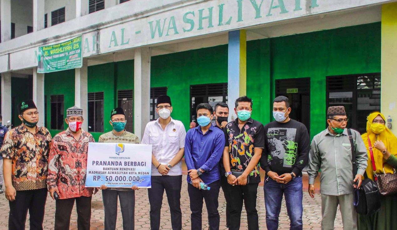 Prananda Bantu Renovasi Madrasah Alwashliyah di Medan