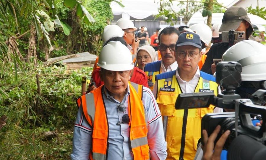 Saan Tinjau Pembangunan Infrastruktur Pengendali Banjir Karawang